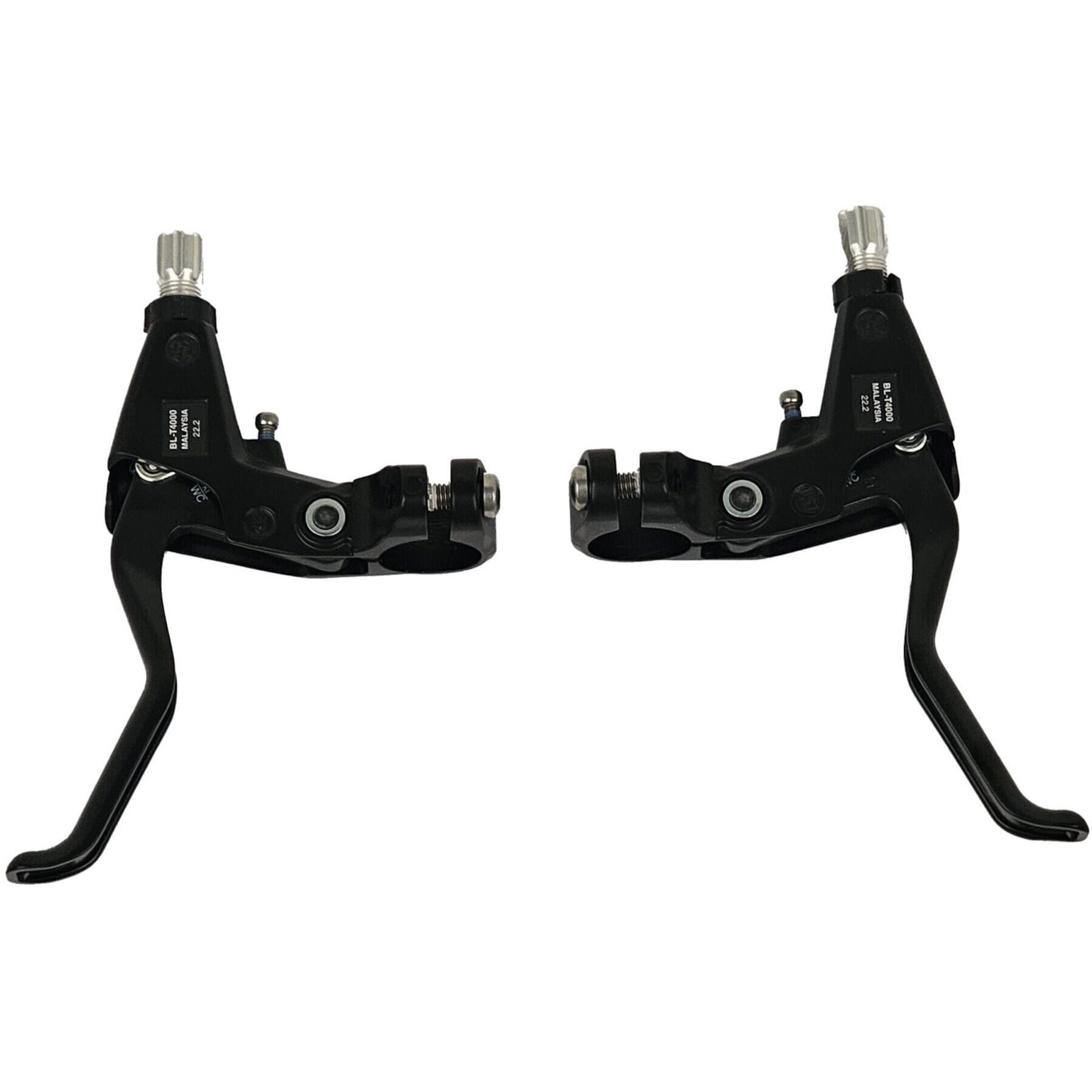 BL-T4000 Alivio 2-finger brake levers for V-brakes - black with cables