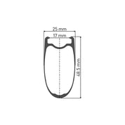ARC 1100 DICUT wheel, carbon clincher 48 x 17 mm rim, rear