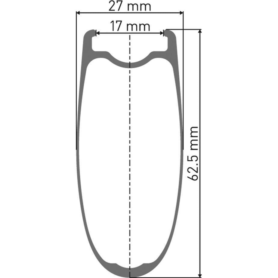 ARC 1100 DICUT wheel, carbon clincher 62 x 17 mm rim, rear