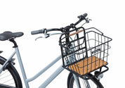 Basil Norland bicycle basket MIK, 23L, black/naturel brown