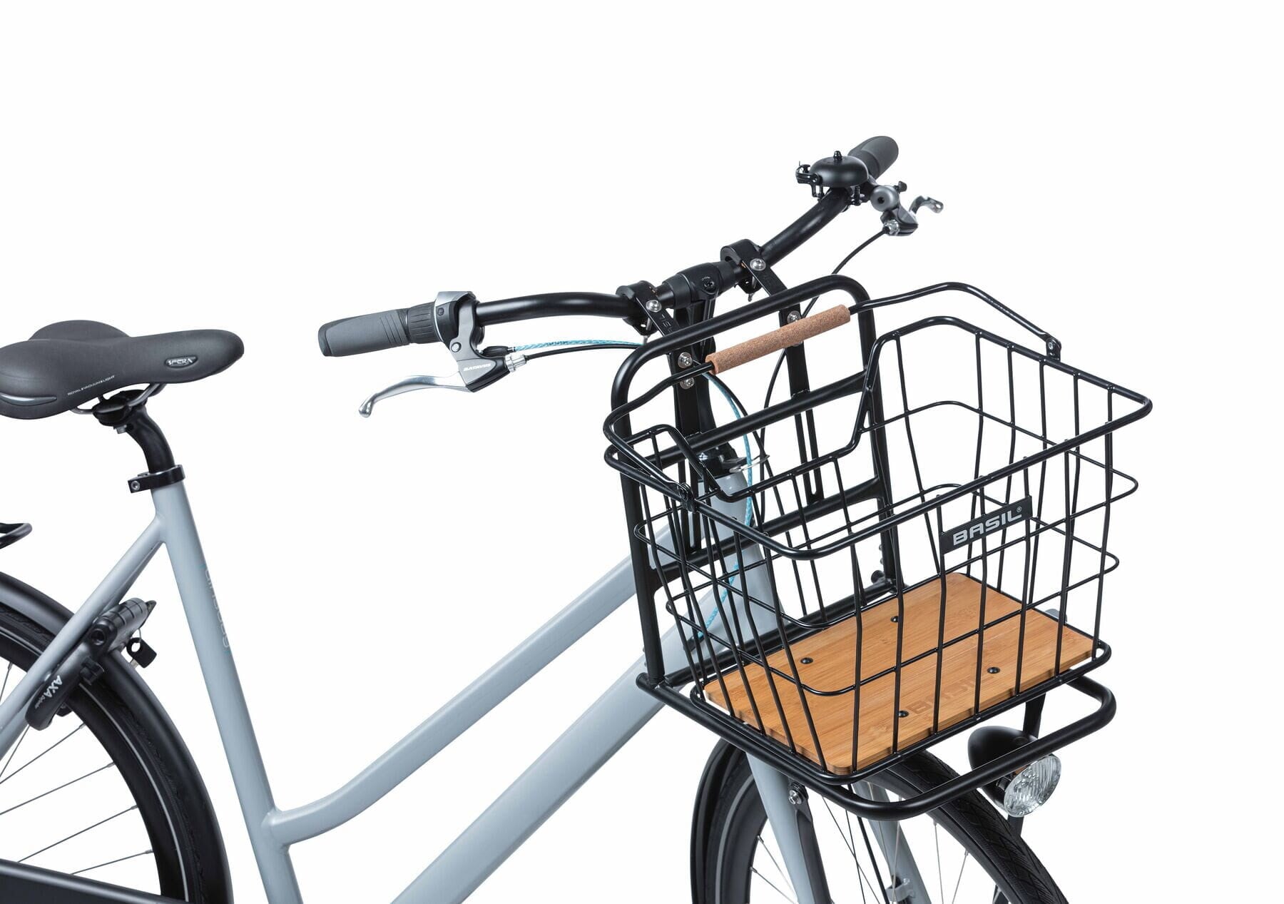 Basil Norland bicycle basket MIK, 23L, black/naturel brown
