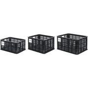 Basil bicycle crate MIK M, 29.5L, recycled synthetic, black