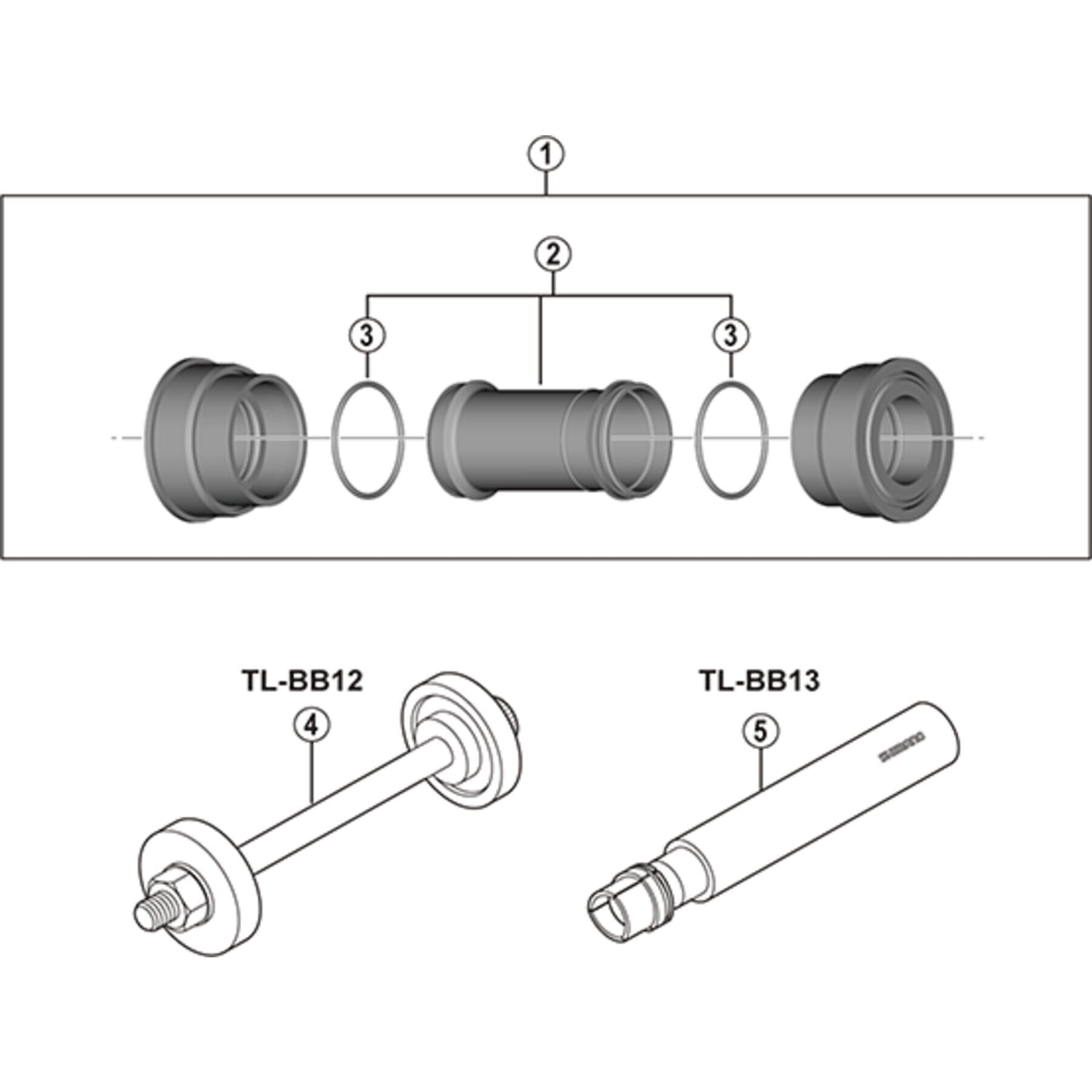Road press fit bottom bracket with inner cover, for 86.5 mm