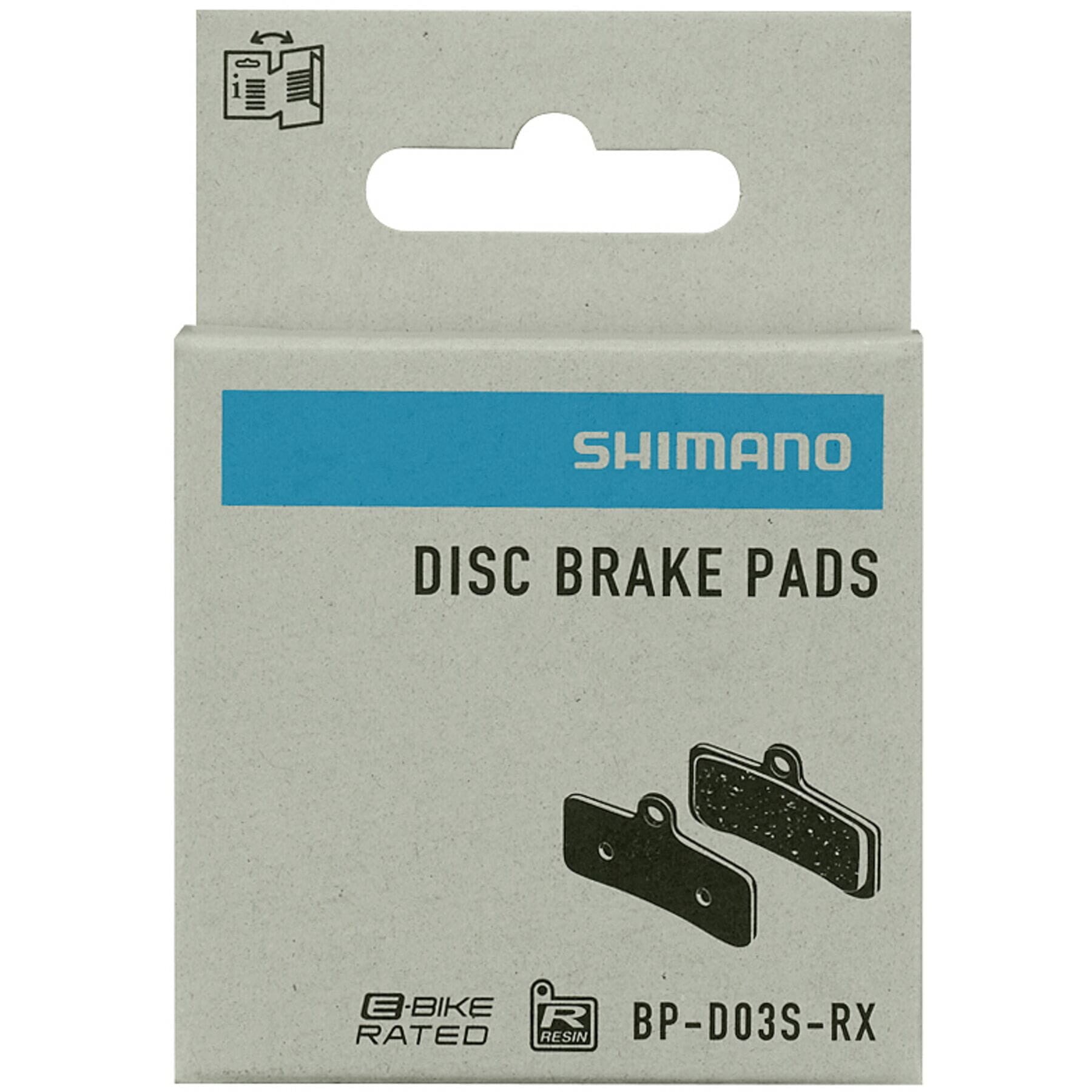 D03S-RX disc pads and spring, resin pad, steel back