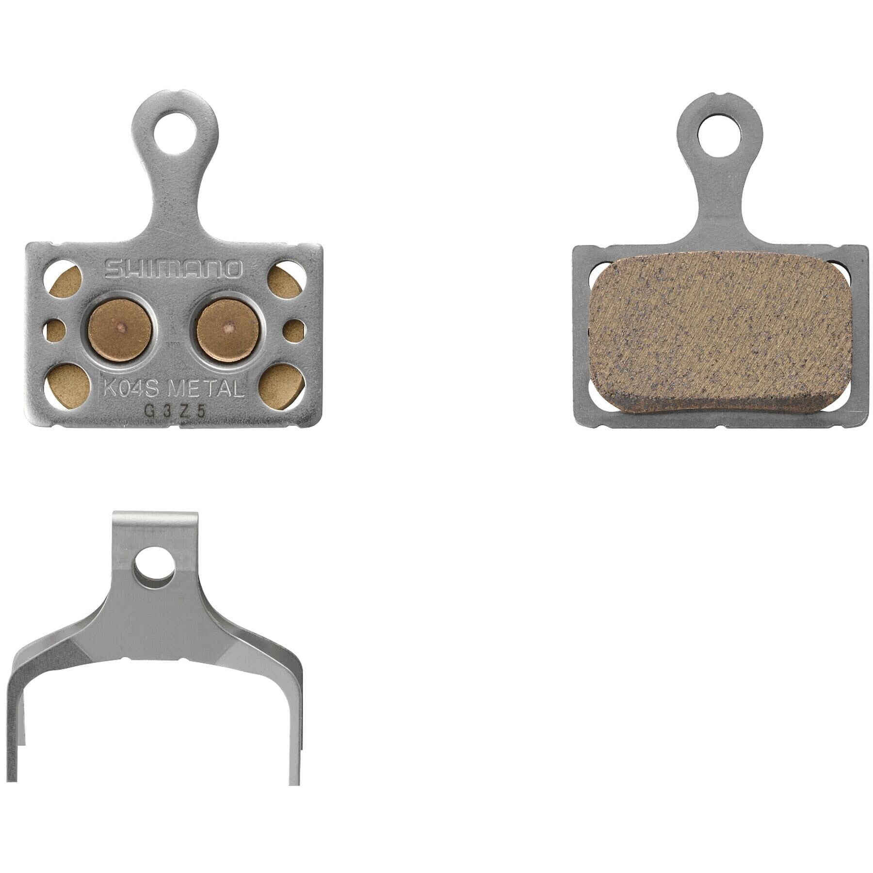 K04S-MX disc pads and spring, metal sintered pad, steel back