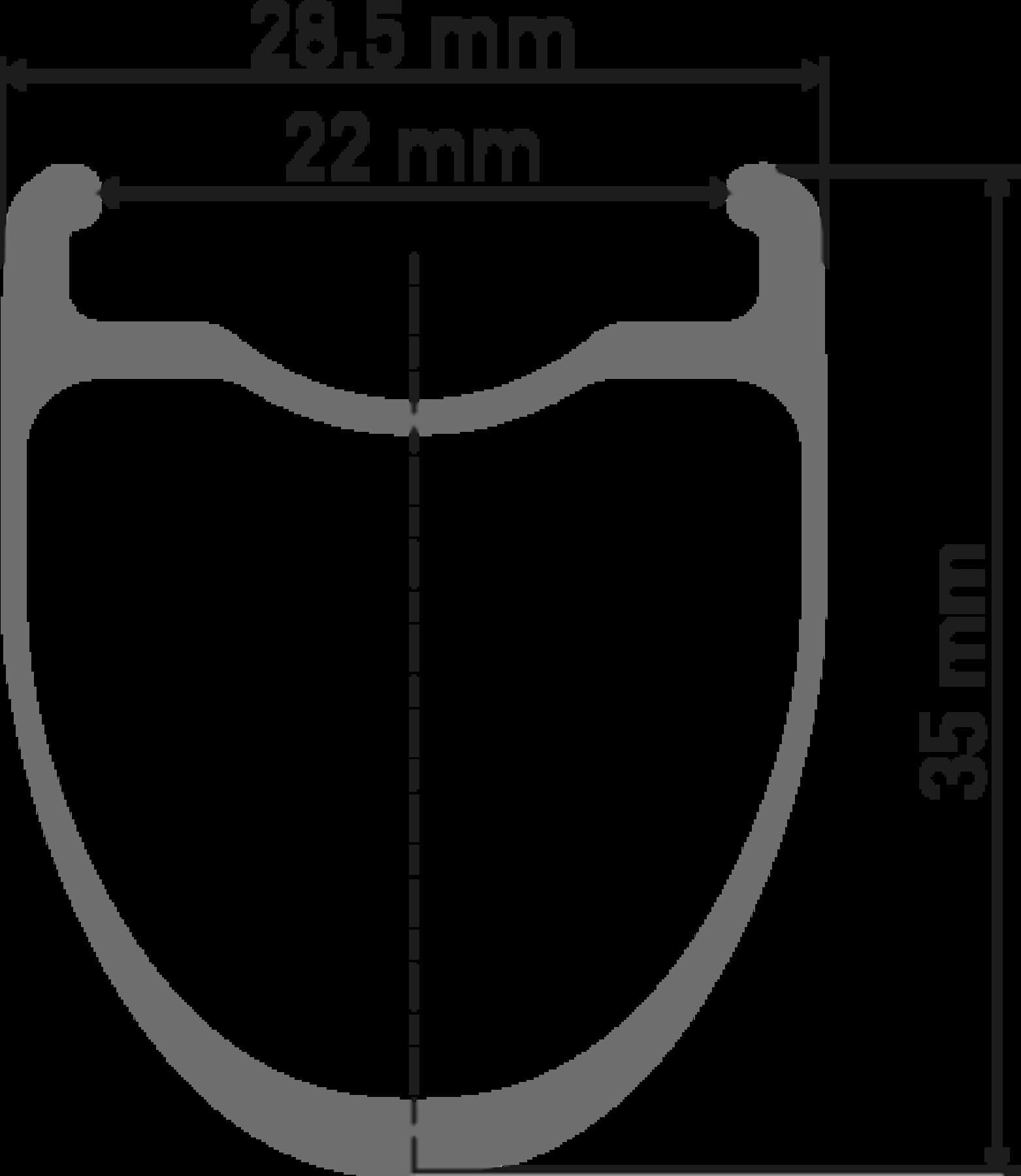 ERC 1100 DICUT disc brake wheel, carbon clincher 35 x 22 mm, rear