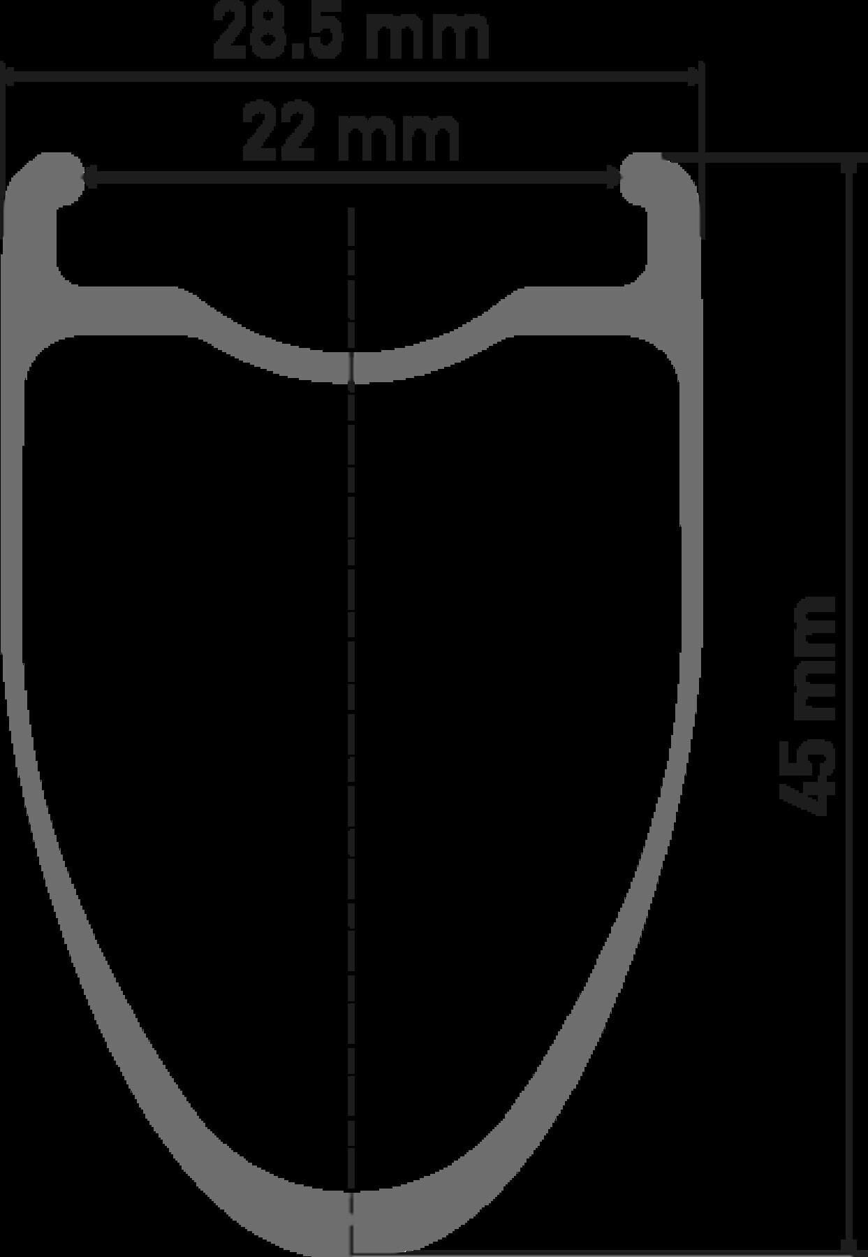 ERC 1100 DICUT disc brake wheel, carbon clincher 45 x 22 mm, rear