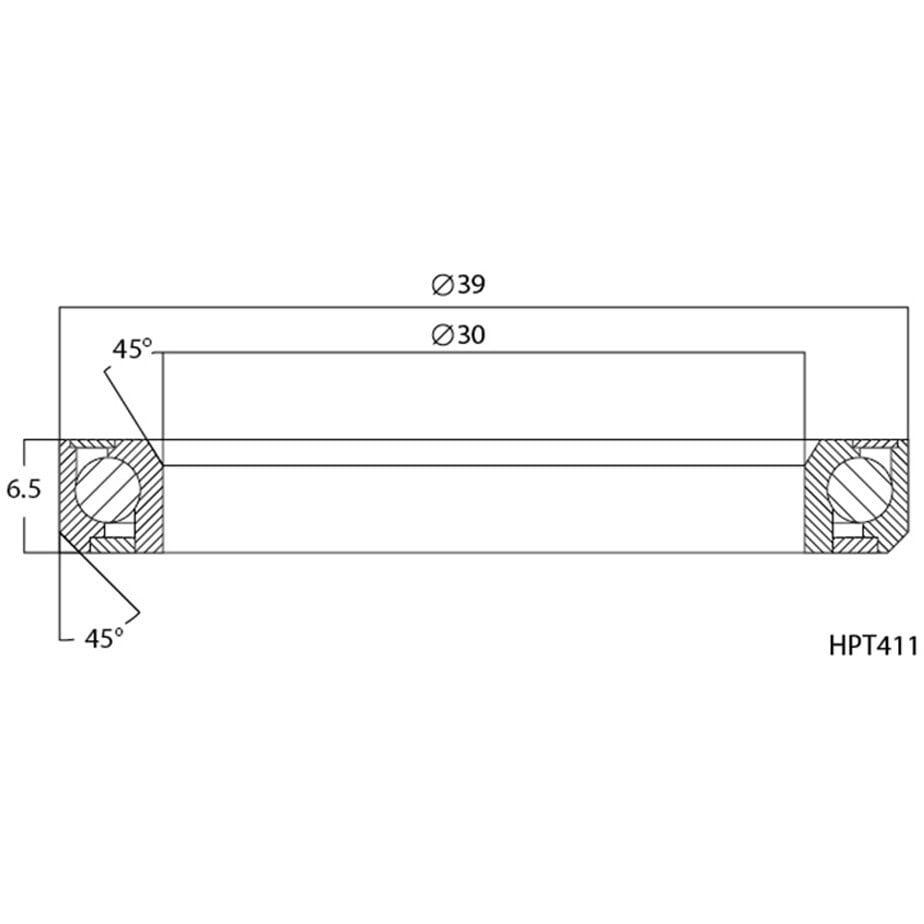 Elite Headset R411 Bearing Pair (30x39x6.5 45x45) EC30 ZS42