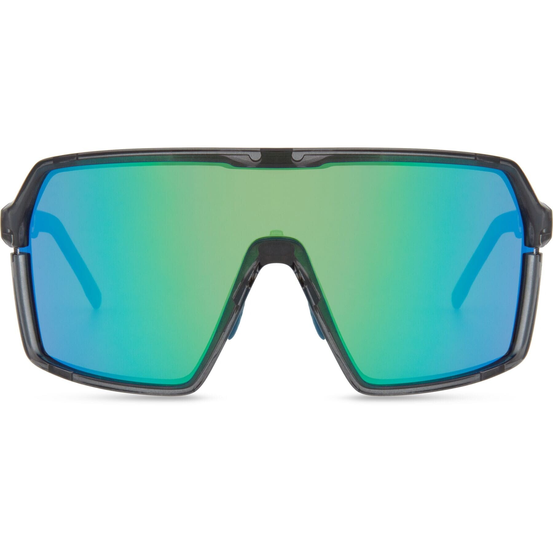 Crypto Sunglasses - crystal gloss smoke / green mirror