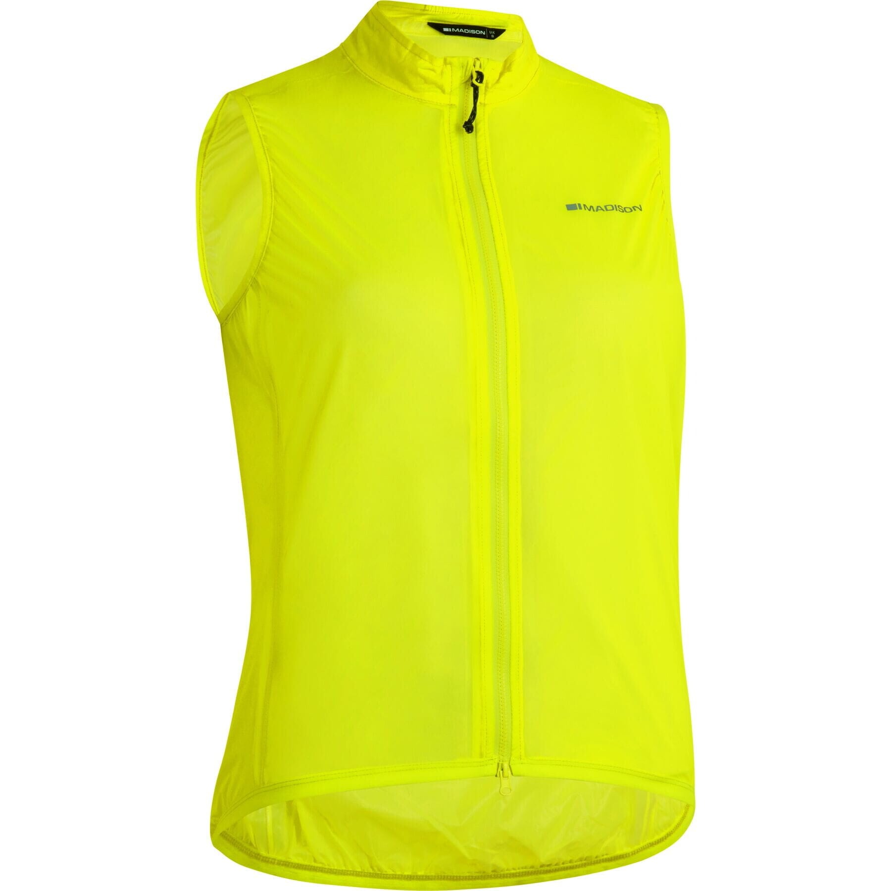 Flux Women's Ultra Packable Waterproof Gilet, yellow - size 8