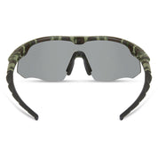 Shields Sunglasses - 3 lens pack - green camo / bronze, amber and clear lens