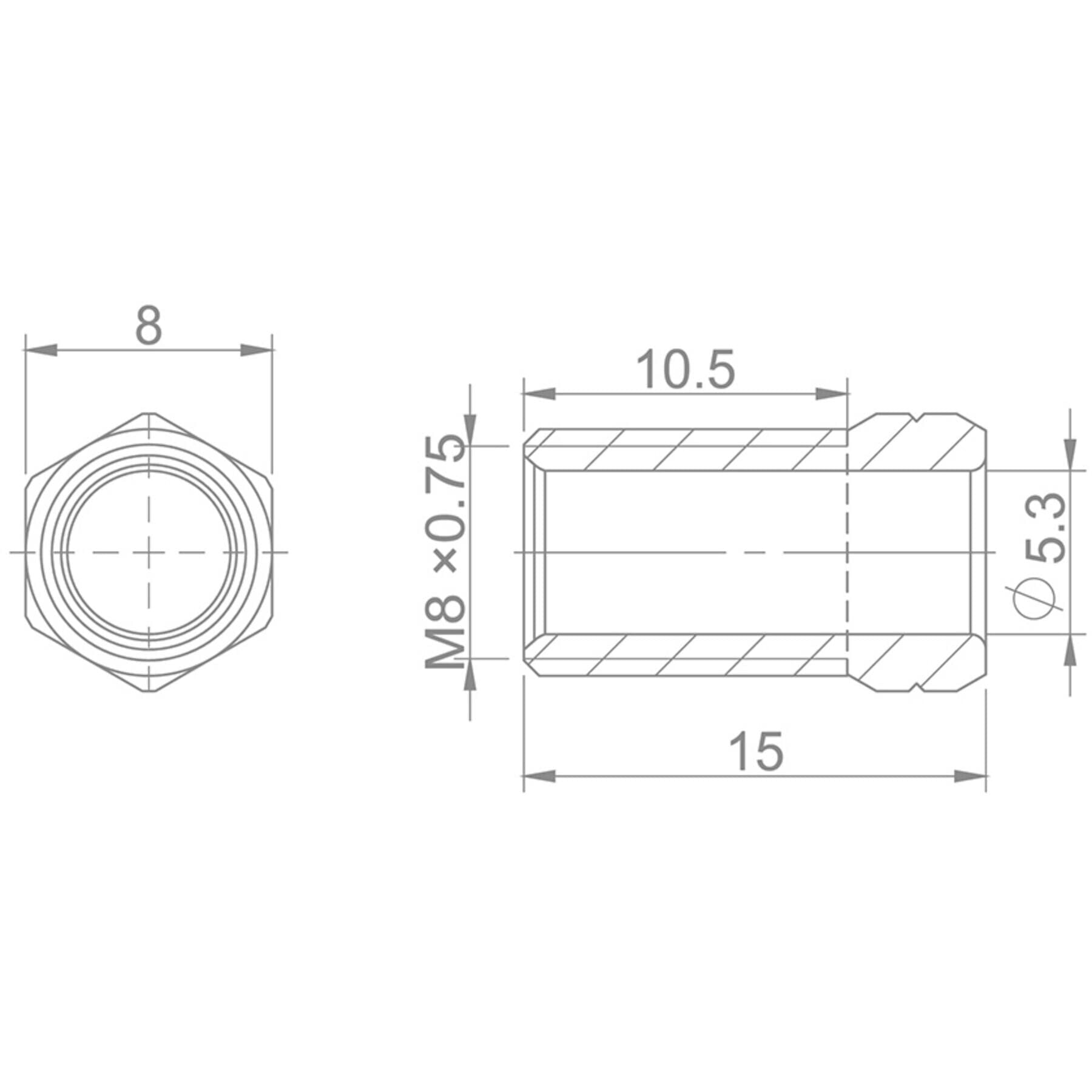 Threaded Shroud M8 x 0.75 Avid 8 pieces
