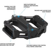 PD-EF202 MTB flat pedals, black