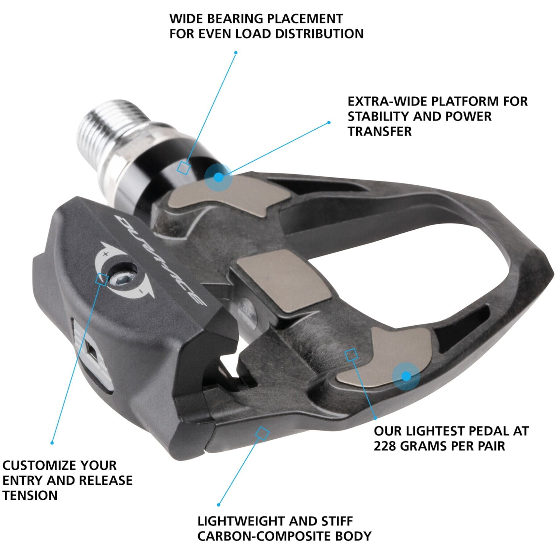 PD-R9100 Dura-Ace SPD SL Road pedals, carbon, black