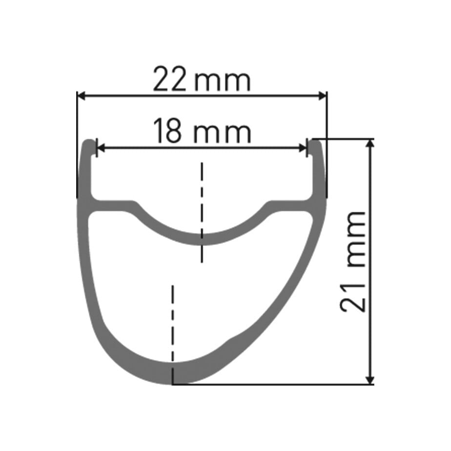 RR 411 asymmetric SBWT 24 hole Presta-drilled black