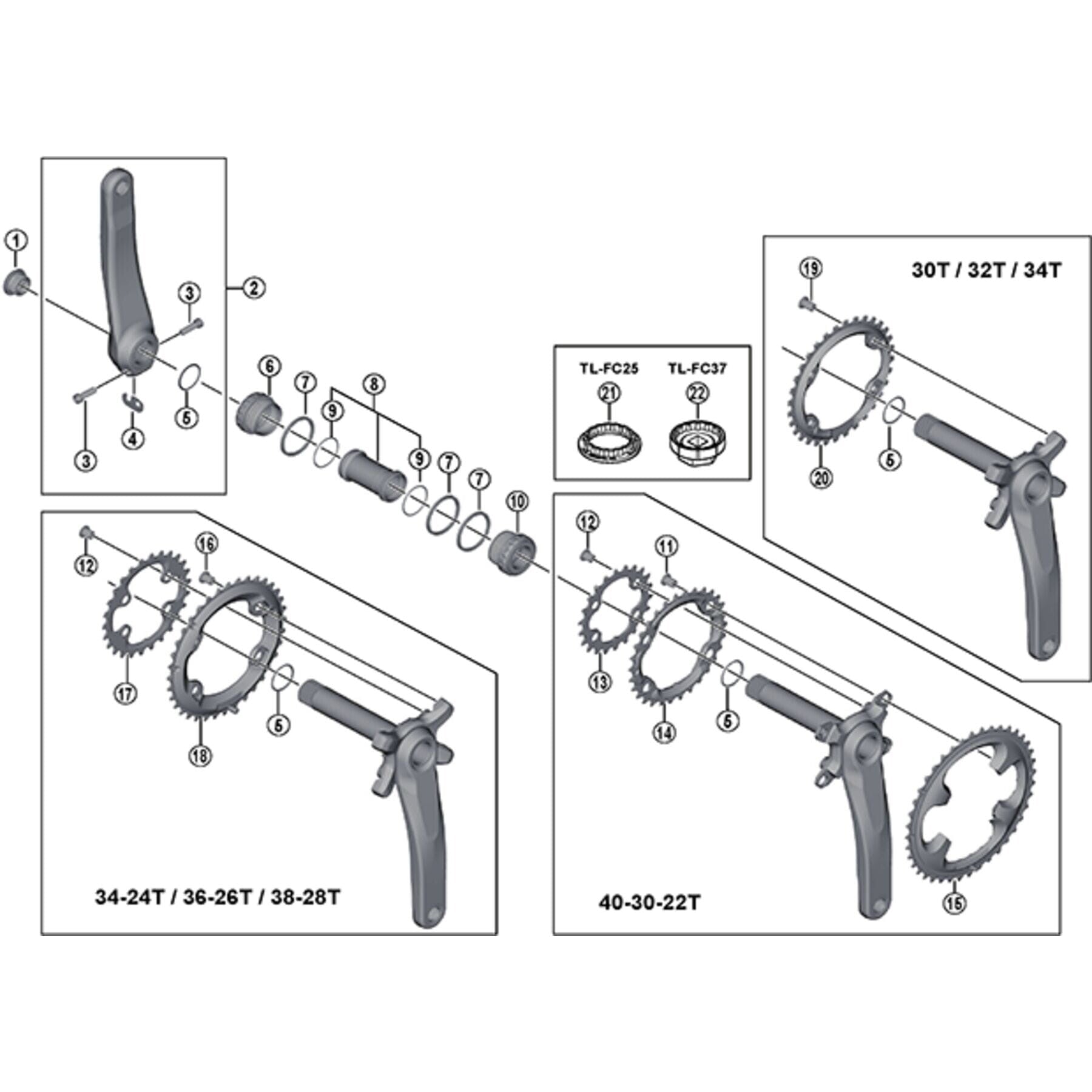 SM-CRM81 XT 11spd M8000 1X DCE single chainring 34T