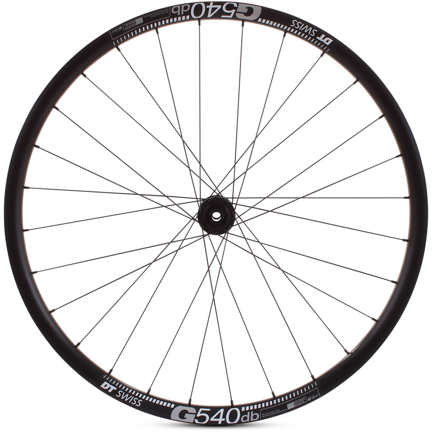 Gravel Front Wheel DT 370 CL Hub TA 100x12mm  G 540 Rim TLR black 650B