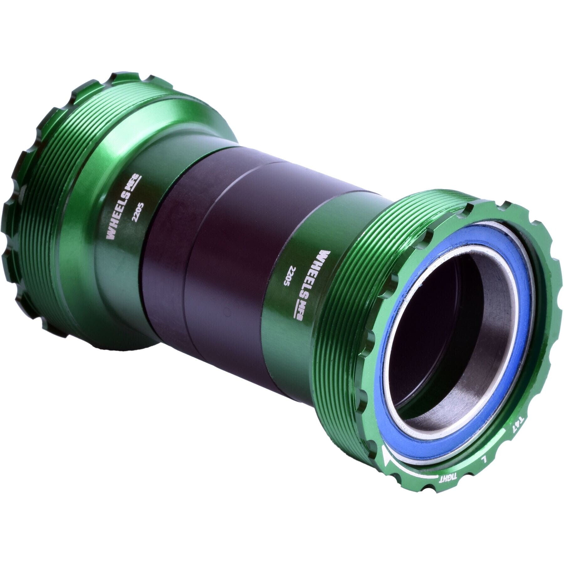 T47 Inboard Angular Contact Bearings For 30mm Cranks - Green