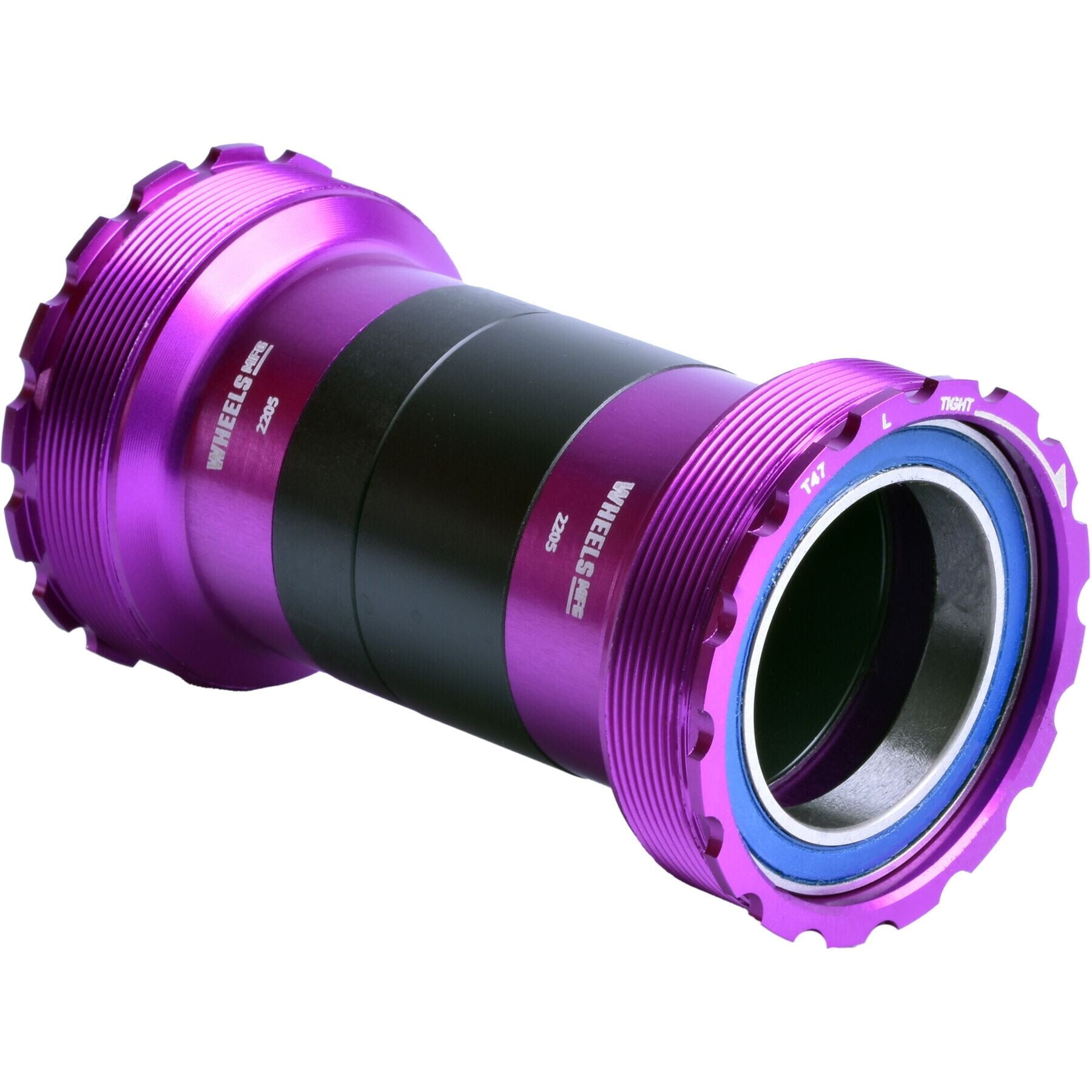 T47 Inboard Angular Contact Bearings For 30mm Cranks - Purple