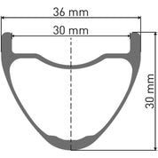 XMC 1200 wheel, 30 mm Carbon rim, BOOST axle, 29 inch front