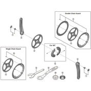 FC-E5010 left hand crank arm, 165 mm