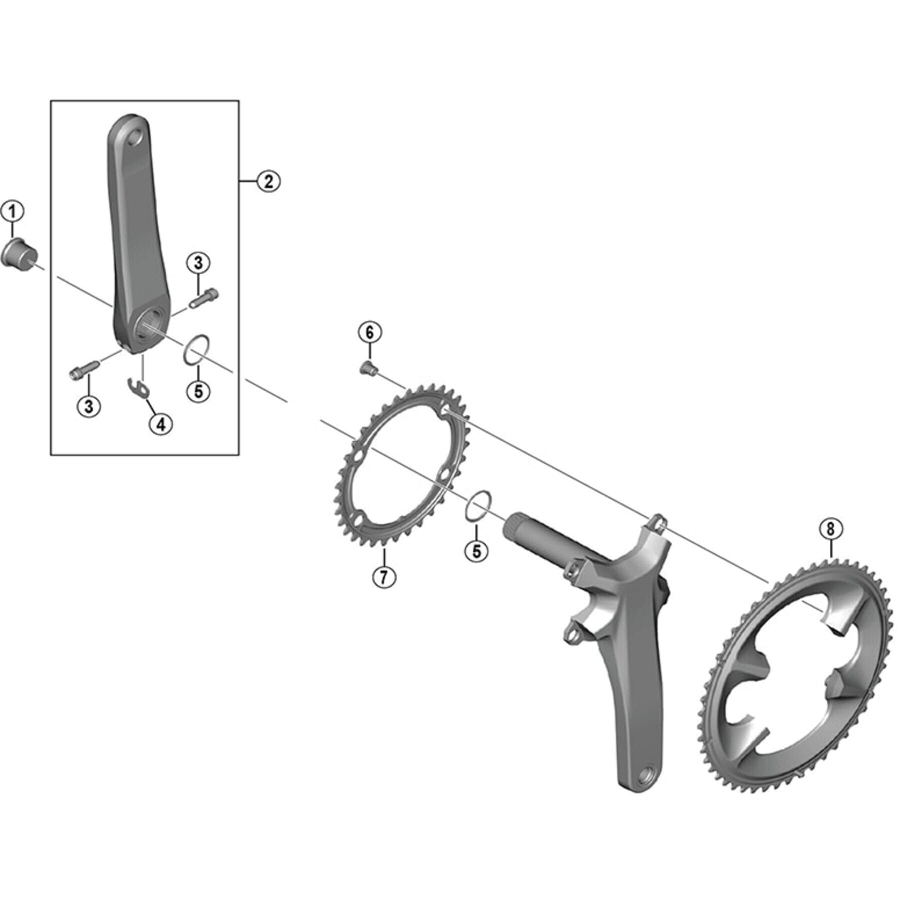 FC-R7100 left hand crank arm unit, 175 mm
