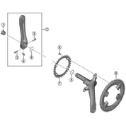 FC-RS510 left hand crank arm unit, 170 mm