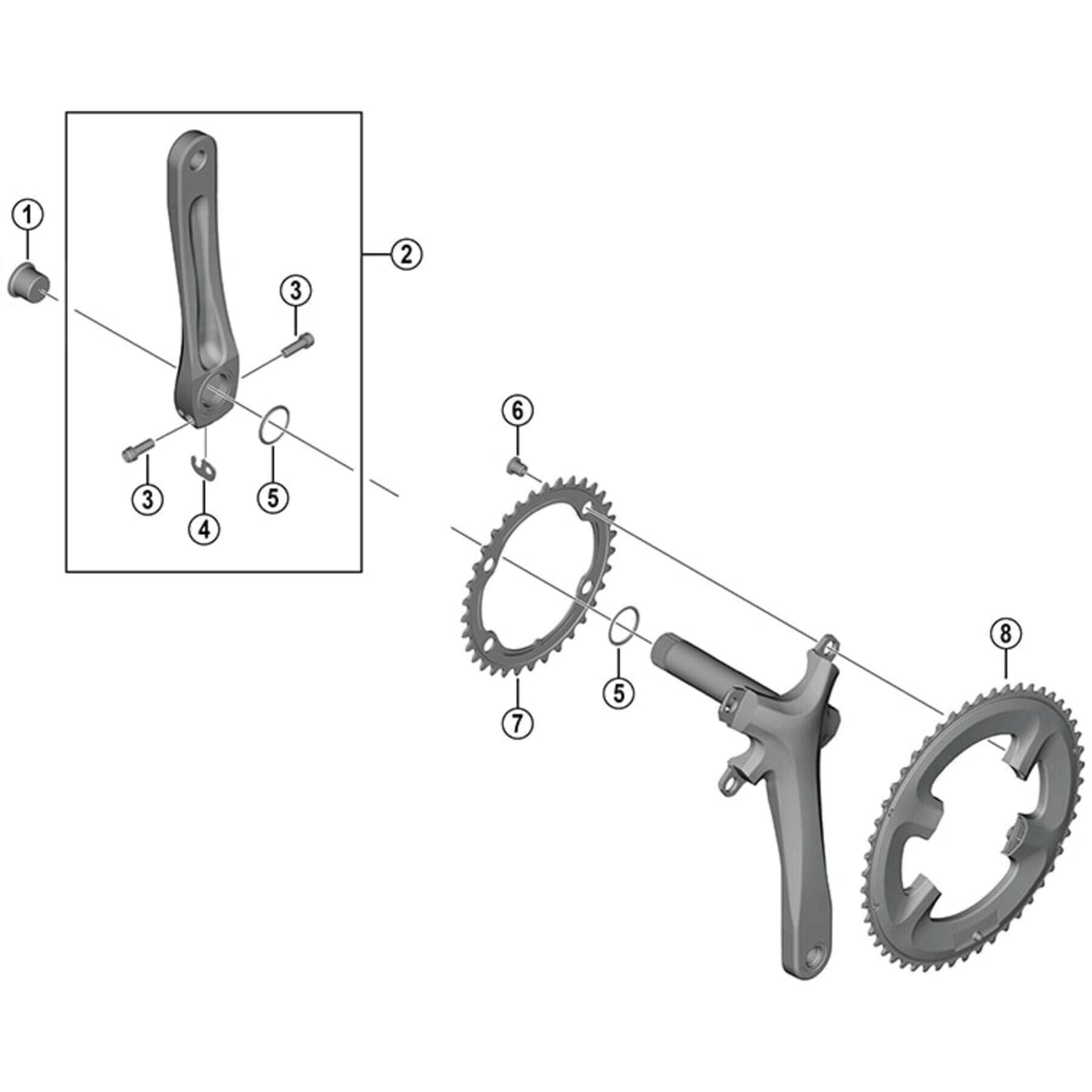 FC-RS510 left hand crank arm unit, 175 mm