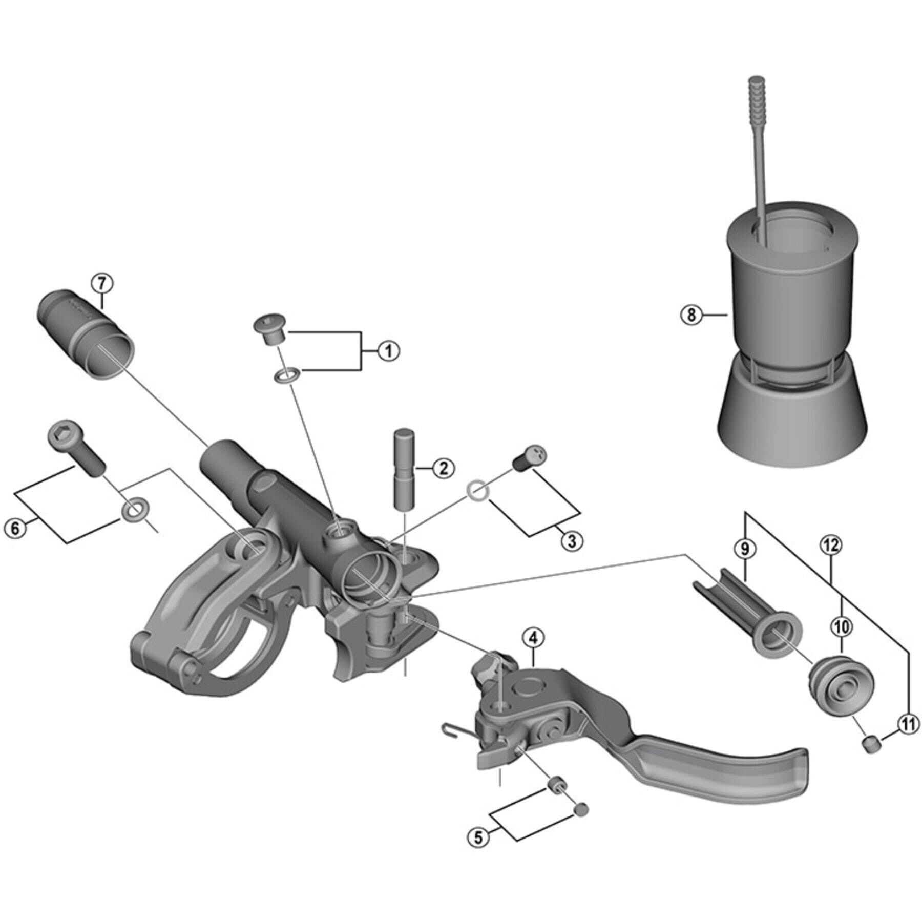 BL-M8100 left hand lever member unit