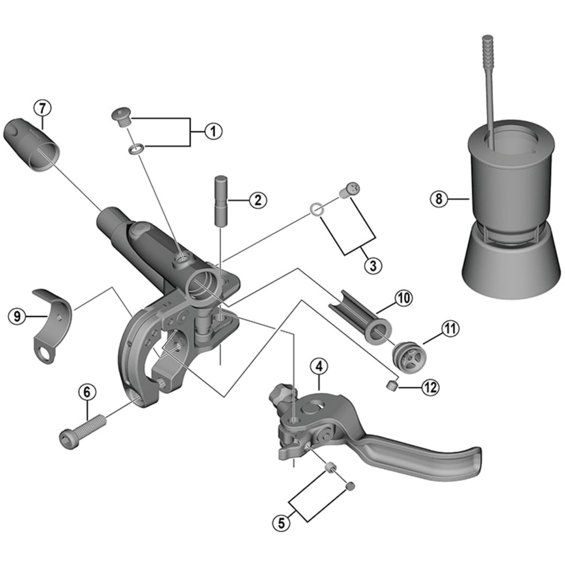BL-M8000 right hand lever member unit